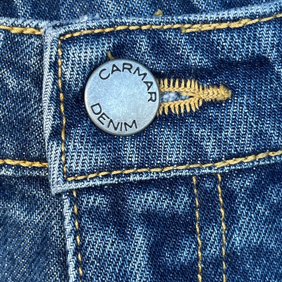 Carmar Denim Exposed Zipper Straight Leg Jeans Women's Size 28 - Picture 4 of 7